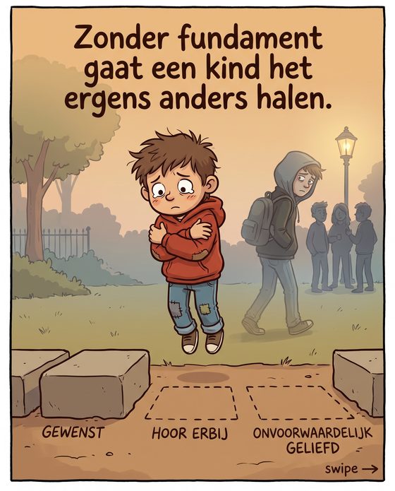 Zonder fundament gaat een kind het ergens anders halen.
